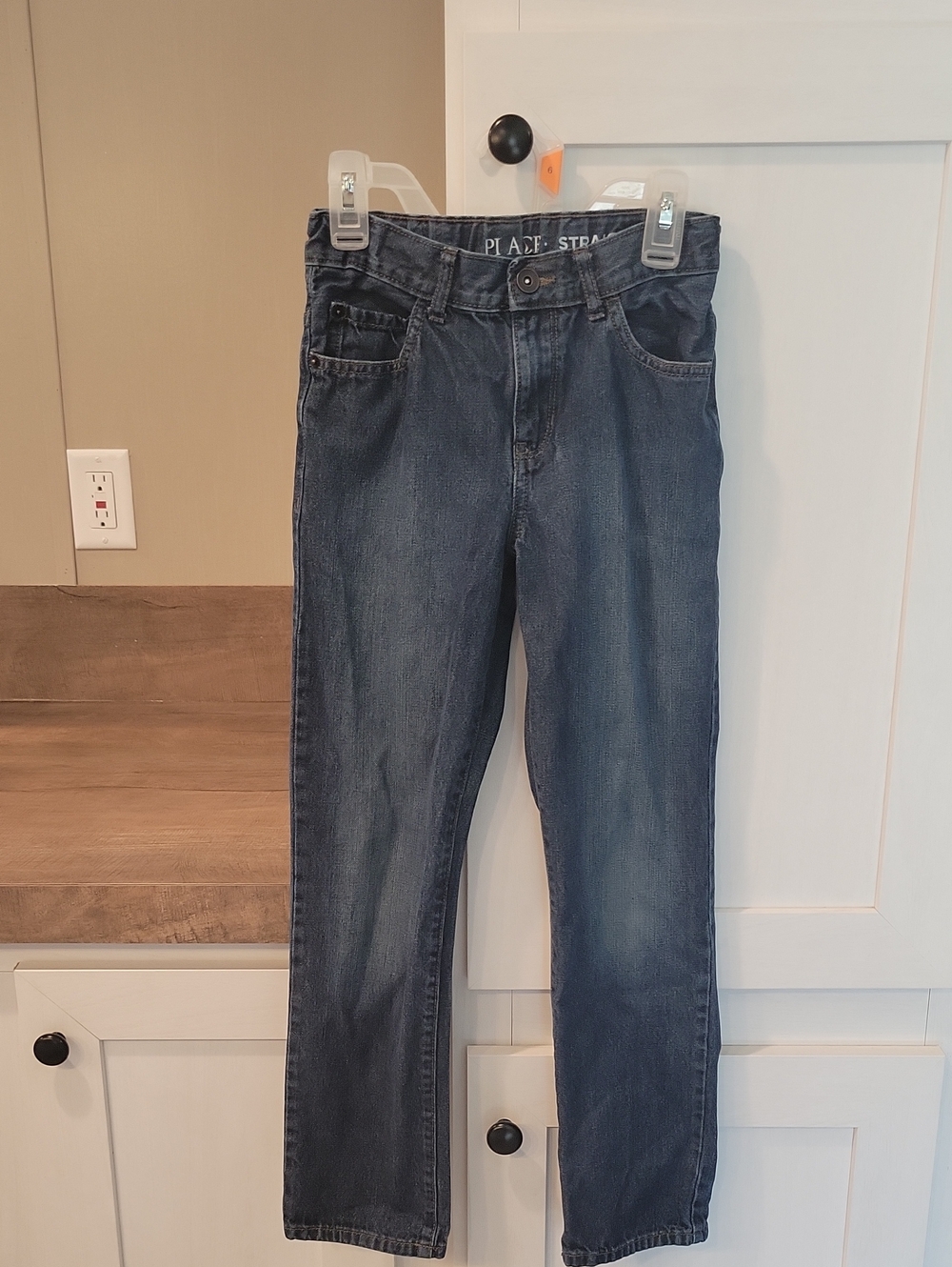 Place Straight Fit Kid's Jeans in Dark Blue Wash
